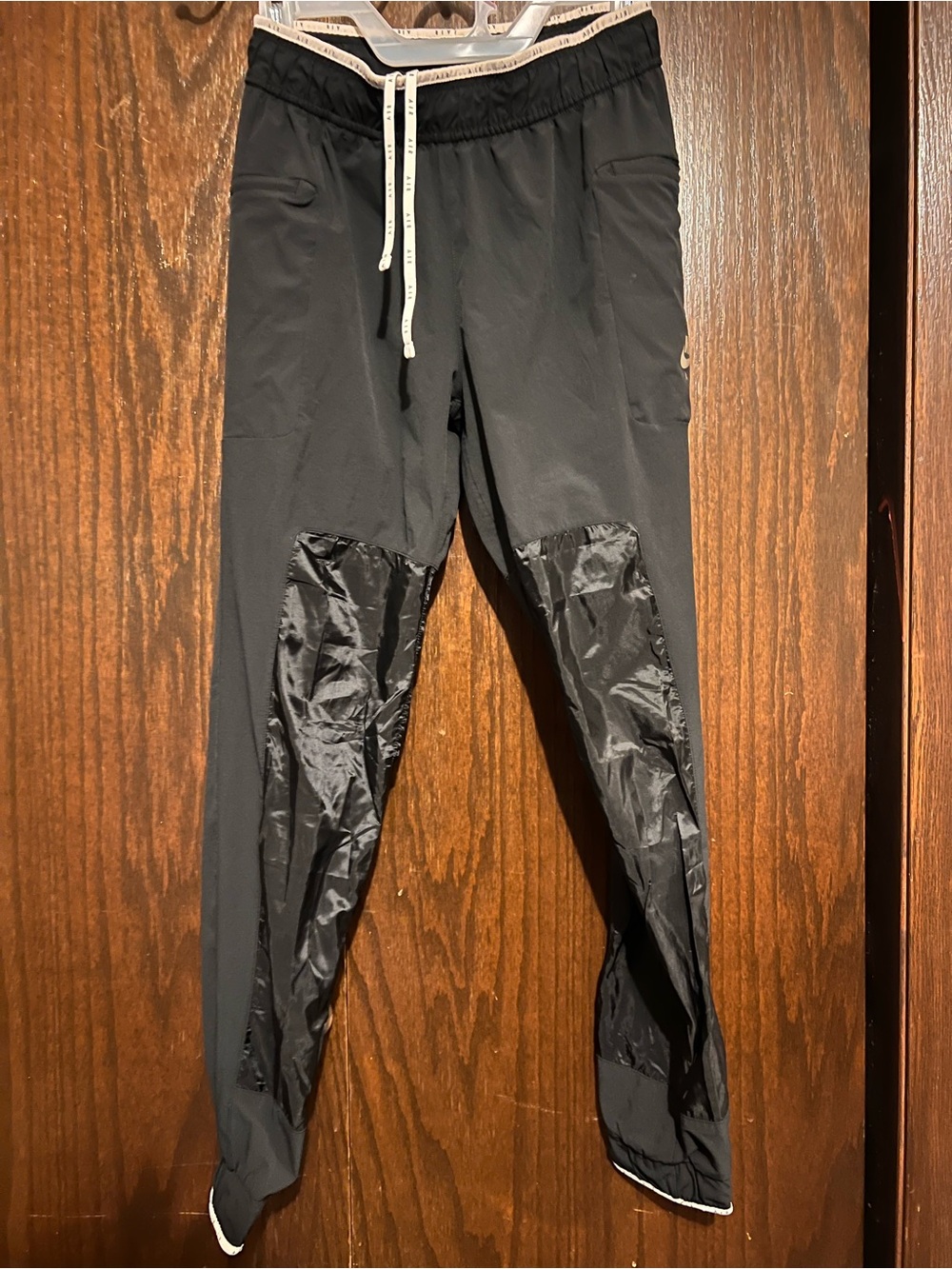 Nike Black Women's Jogger Pants with Shiny Panel Accents